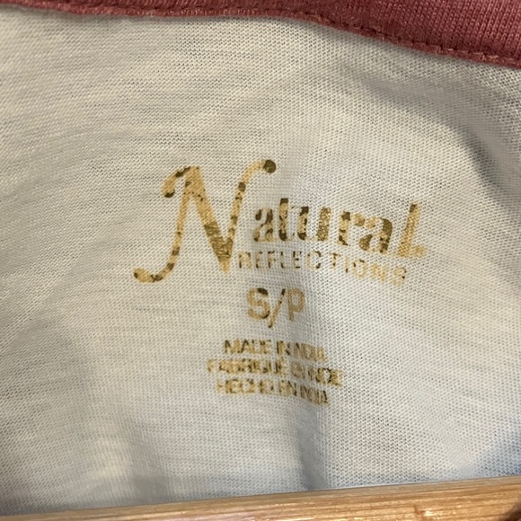 Pumpkin Spice Natural Reflections Orange White Long Sleeve Ringer Tee T Shirt S - Picture 4 of 4